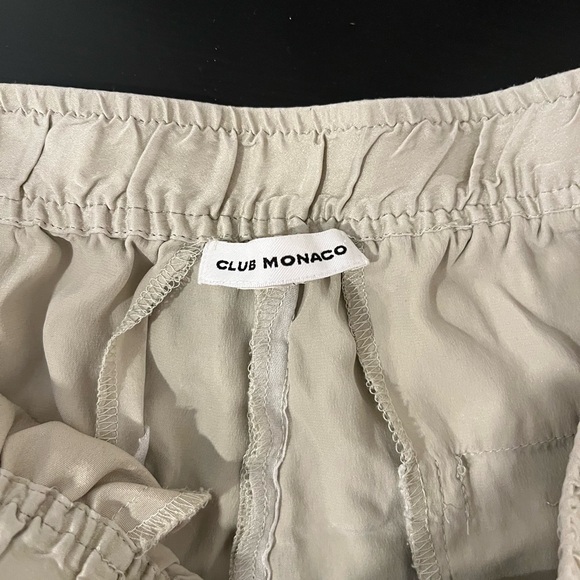 Club Monaco Sage Green Shorts with Elastic Waistband - Picture 2 of 3